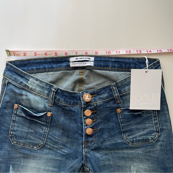One Teaspoon by revolve skinny low-rise distressed Denim Jeans size 22 & 27 - Picture 9 of 10